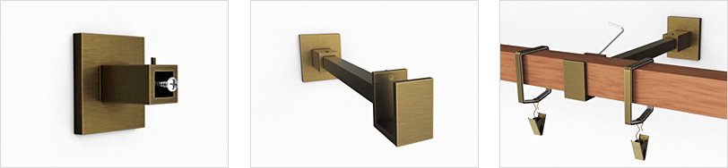 Kovové garnýže dvouřadé hranaté - BROOKLYN Bronx chromové