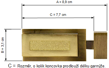 Kovové garnýže jednořadé hranaté - BROOKLYN Axa mosazné