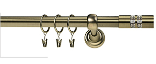 Kovové garnýže jednořadé 25mm - ROMA Lanso 25mm mosazné