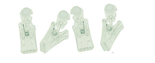 PVC bezbarvé žabky na záclony s jezdcem