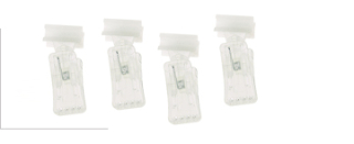 Žabky na záclony s jezdcem PVC bezbarvé AVENO, ELITE