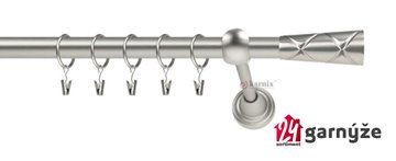 Kovové garnýže jednořadé 19mm - ROMA Pino nerezové