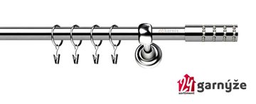 Kovové garnýže jednořadé 19mm - ROMA Rosetti crystal nerezové