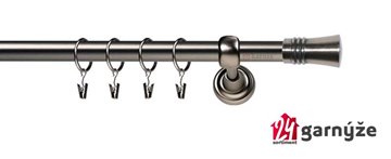 Kovové garnýže jednořadé 19mm - ROMA Capri antracitové