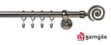 Kovové garnýže jednořadé 19mm - ROMA Cento antracitové