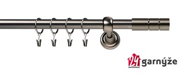 Kovové garnýže jednořadé 19mm - ROMA Cylinder antracitové