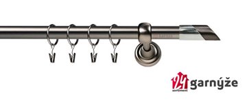 Kovové garnýže jednořadé 19mm - ROMA Falko antracitové