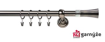 Kovové garnýže jednořadé 19mm - ROMA Fiona antracitové