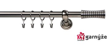 Kovové garnýže jednořadé 19mm - ROMA Gao antracitové