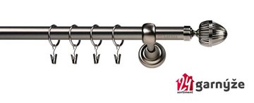 Kovové garnýže jednořadé 19mm - ROMA Milano antracitové