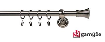 Kovové garnýže jednořadé 19mm - ROMA Monaco antracitové