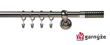 Kovové garnýže jednořadé 19mm - ROMA Optima antracitové