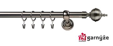 Kovové garnýže jednořadé 19mm - ROMA Roxy antracitové