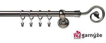 Kovové garnýže jednořadé 19mm - ROMA Spirála antracitové