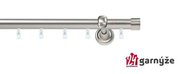 Kovové garnýže jednořadé 19mm - ASPEN LUNA chromované