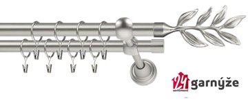 Kovové garnýže dvouřadé 19mm - ROMA Aldis chromové