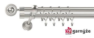 Kovové garnýže dvouřadé 19mm - ROMA Alpi chromové