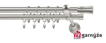 Kovové garnýže dvouřadé 19mm - ROMA Capri chromové