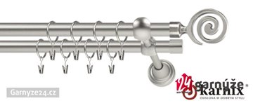 Kovové garnýže dvouřadé 19mm - ROMA Cento chromové