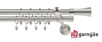 Kovové garnýže dvouřadé 19mm - ROMA Fiona chromové