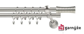 Kovové garnýže dvouřadé 19mm - ROMA Gao chromové