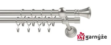 Kovové garnýže dvouřadé 19mm - ROMA Liberty chromové