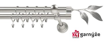 Kovové garnýže dvouřadé 19mm - ROMA List chromové