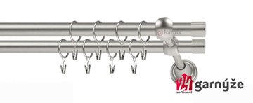 Kovové garnýže dvouřadé 19mm - ROMA Luna chromové