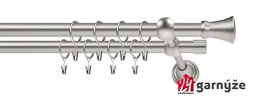 Kovové garnýže dvouřadé 19mm - ROMA Monaco chromové
