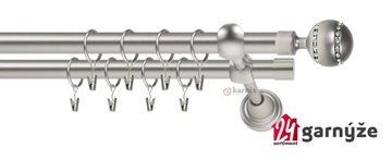 Kovové garnýže dvouřadé 19mm - ROMA Pico crystal chromové