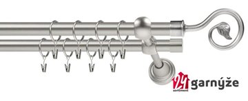 Kovové garnýže dvouřadé 19mm - ROMA Spirála chromové