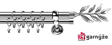 Kovové garnýže dvouřadé 19mm - ROMA Aldis nerezové