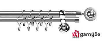 Kovové garnýže dvouřadé 19mm - ROMA Alpi nerezové