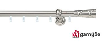 Kovové garnýže jednořadé 19mm - ASPEN PINO chromované