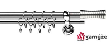 Kovové garnýže dvouřadé 19mm - ROMA Gao nerezové