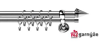 Kovové garnýže dvouřadé 19mm - ROMA Kužel nerezové