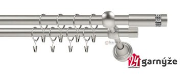 Kovové garnýže dvouřadé 19mm - ROMA Otello nerezové