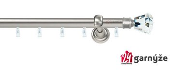 Kovové garnýže jednořadé 19mm - ASPEN CLAREX CRYSTAL chromované