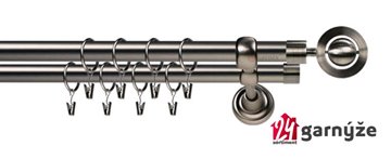 Kovové garnýže dvouřadé 19mm - ROMA Alpi antracitové