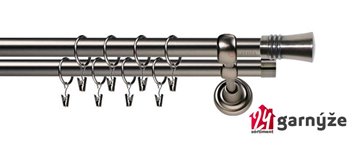 Kovové garnýže dvouřadé 19mm - ROMA Capri antracitové