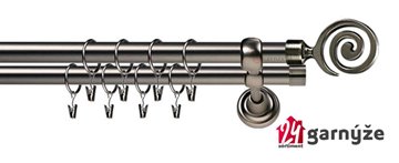 Kovové garnýže dvouřadé 19mm - ROMA Cento antracitové