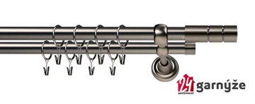 Kovové garnýže dvouřadé 19mm - ROMA Cylinder antracitové