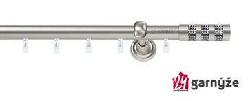 Kovové garnýže jednořadé 19mm - ASPEN LUMINO CRYSTAL chromované