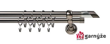 Kovové garnýže dvouřadé 19mm - ROMA Falko antracitové