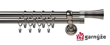 Kovové garnýže dvouřadé 19mm - ROMA Fiona antracitové