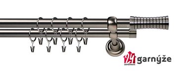 Kovové garnýže dvouřadé 19mm - ROMA Gao antracitové