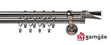 Kovové garnýže dvouřadé 19mm - ROMA Loca antracitové