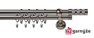 Kovové garnýže dvouřadé 19mm - ROMA Lumino antracitové