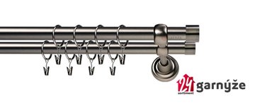 Kovové garnýže dvouřadé 19mm - ROMA Luna antracitové