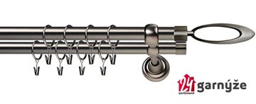 Kovové garnýže dvouřadé 19mm - ROMA Milano antracitové